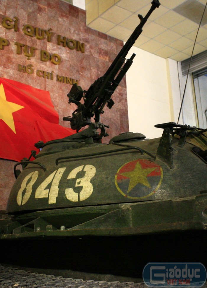 Chiếc xe tăng 843 này hiện đang được trưng bày tại Bảo tàng Lịch sử Quân sự Việt Nam